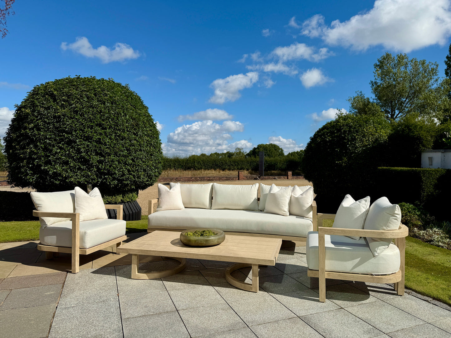 Hamilton Teak outdoor furniture detail shot highlighting premium materials