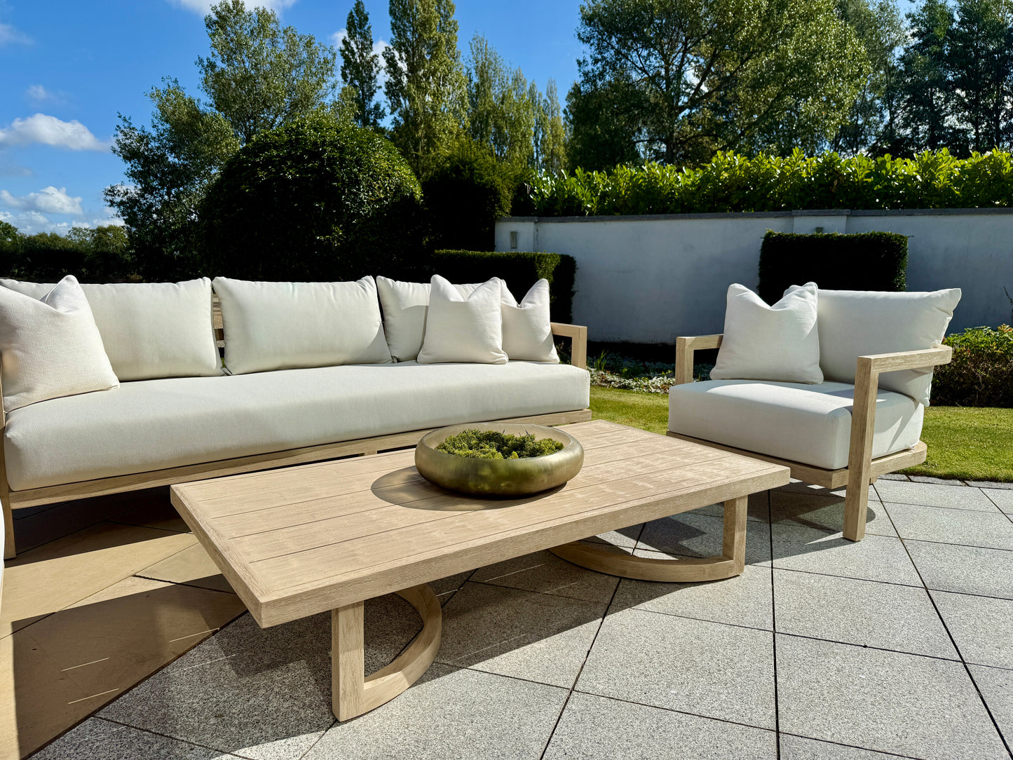 Hamilton Teak outdoor furniture coffee table shot